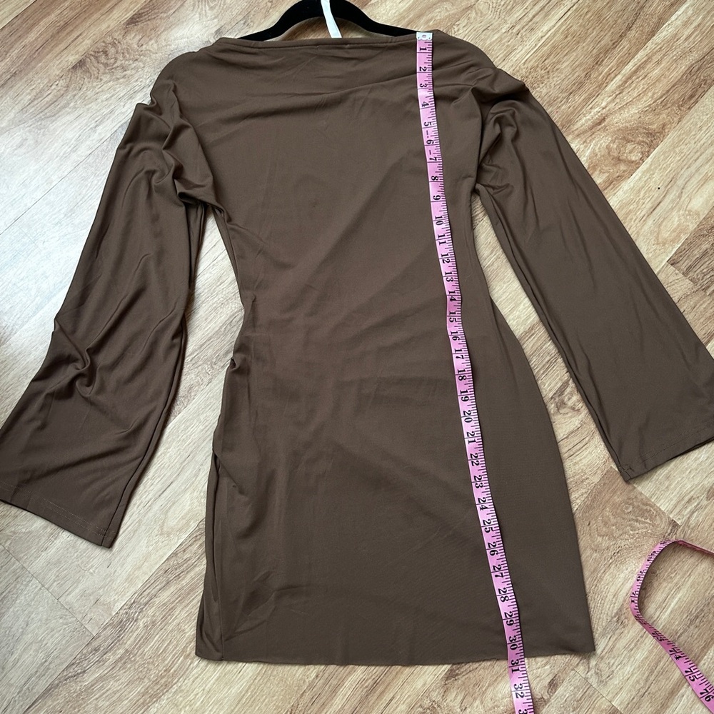 SNDYS Olividae Mini Dress in Mocha Small NWT - Picture 7 of 11